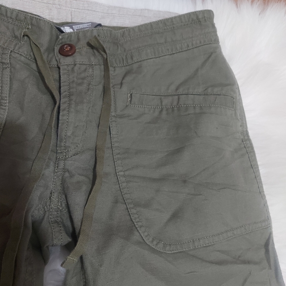 The North Face khaki, linen blend, wide leg pants with drawstring waist - Picture 7 of 10